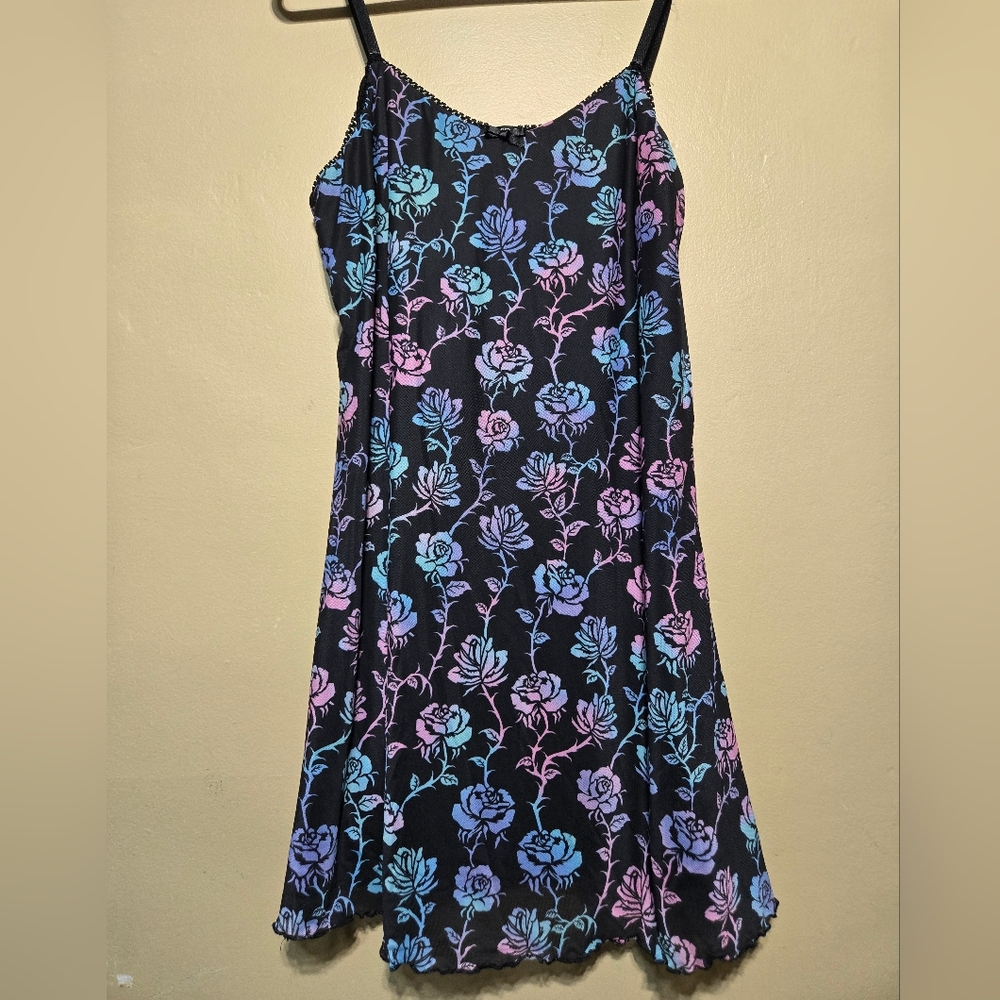 Floral Black Dress